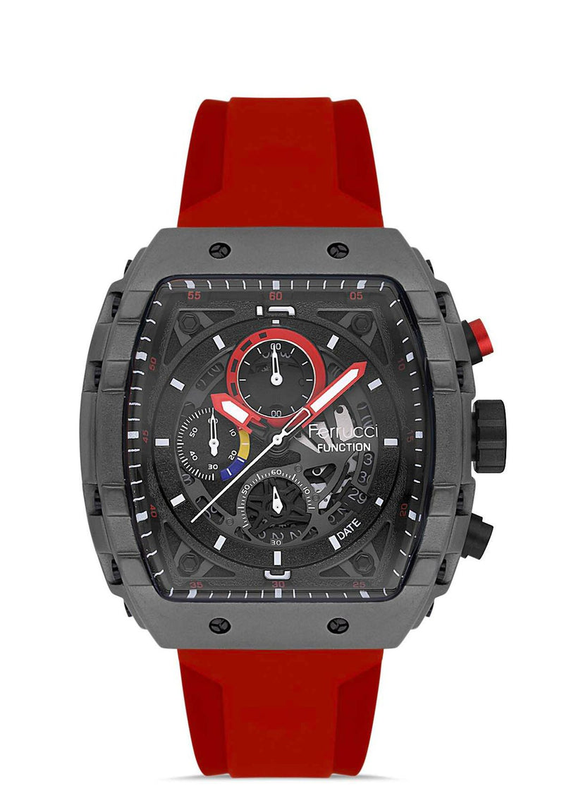 Ferrucci Stop watch blue strap with 1 year warranty in 2 Clours