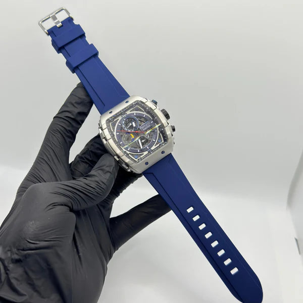Ferrucci Stop watch blue strap with 1 year warranty in 2 Clours