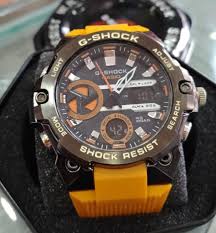 G Shock watches : Stylish Swiss Analog-Digital Watch Yellow